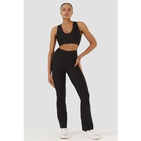 Superstacy Nichole Flare Yüksek Bel Siyah Spor Tayt