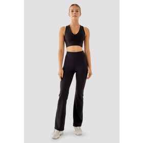 Superstacy Nichole Flare Yüksek Bel Siyah Spor Tayt
