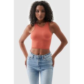 Superstacy Polly Kolsuz Fitilli Kiremit Crop Top