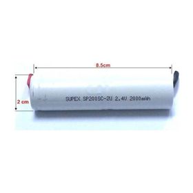 Supex 2.4Volt 2000mAh 2'li Üst Üste Şarzlı Süpürge Pili