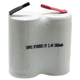 Supex 2.4Volt 2000mAh 2'li Yanyana Şarzlı Süpürge Pili
