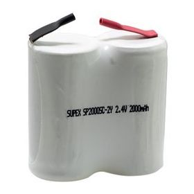 Supex 2.4Volt 2000mAh 2'li Yanyana Şarzlı Süpürge Pili