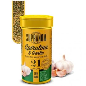 Supranom 21 Spirulina Tüm Balıklar İçin Garlic Green Granul 100 ml Balık Yemi