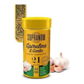 Supranom 21 Spirulina Tüm Balıklar İçin Garlic Green Granul 100 ml Balık Yemi