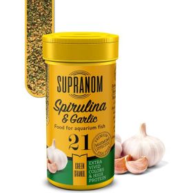 Supranom 21 Spirulina Tüm Balıklar İçin Garlic Green Granul 100 ml Balık Yemi
