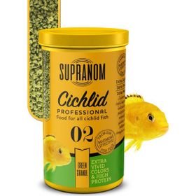 Supranom Green Granül 250 ml 02 Cichlid Balık Yemi