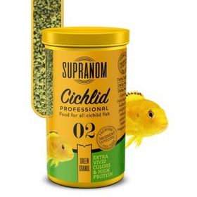 Supranom Green Granül 250 ml 02 Cichlid Balık Yemi