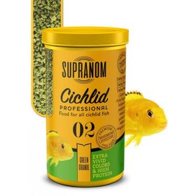 Supranom Green Granül 250 ml 02 Cichlid Balık Yemi