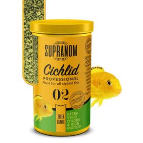 Supranom Green Granül 250 ml 02 Cichlid Balık Yemi