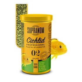 Supranom Green Granül 250 ml 02 Cichlid Balık Yemi