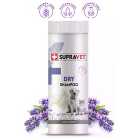 Supravet 150 ml Dry Shampoo Lavanta Özlü Kedi Köpekler için Toz Şampuan