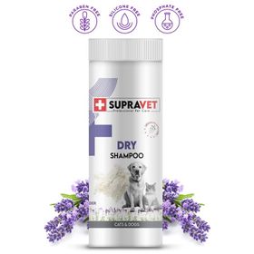 Supravet 150 ml Dry Shampoo Lavanta Özlü Kedi Köpekler için Toz Şampuan