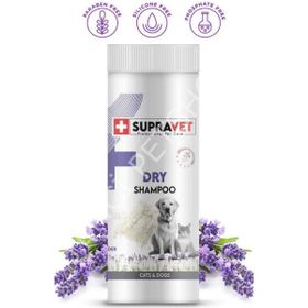 Supravet 150 ml Dry Shampoo Lavanta Özlü Kedi Köpekler için Toz Şampuan