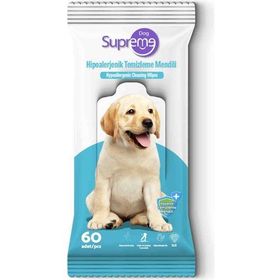 Supreme 60 Adet Hypoalergenic Köpek Temizleme Mendili