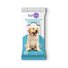 Supreme 60 Adet Kokusuz Hipoalerjenik Köpek Temizleme Mendili