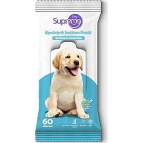 Supreme 60 Adet Kokusuz Hipoalerjenik Köpek Temizleme Mendili