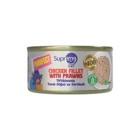 Supreme Cat Purrfect Tiftiklenmiş Tavuk Göğsü ve Karidesli 70 gr Yetişkin Kedi Konservesi