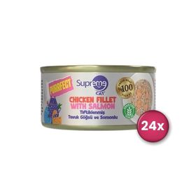 Supreme Cat Purrfect Tiftiklenmiş Tavuk Göğsü ve Somonlu 70 gr Yetişkin Kedi Konservesi