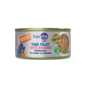 Supreme Cat Purrfect Tiftiklenmiş Ton Balıklı ve Somonlu 70 gr Yetişkin Kedi Konservesi