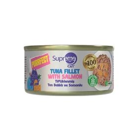 Supreme Cat Purrfect Tiftiklenmiş Ton Balıklı ve Somonlu 70 gr Yetişkin Kedi Konservesi