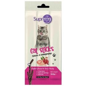 Supreme Cat Sticks Tavuklu ve Narlı 3x5 gr Kedi Ödül Çubuğu