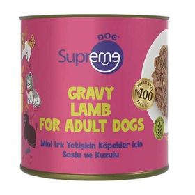 Supreme Dog Sos İçinde Kuzulu 200 gr Mini Irk Yetişkin Köpek Konservesi