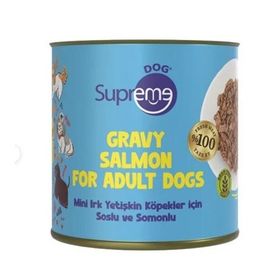 Supreme Dog Sos İçinde Somonlu 200 gr Mini Irk Yetişkin Köpek Konservesi