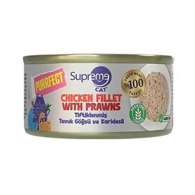 Supreme Tiftiklenmiş Tavuk Göğüs Eti ve Karidesli 70 gr Kedi Maması