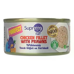 Supreme Tiftiklenmiş Tavuk Göğüs Eti ve Karidesli 70 gr Kedi Maması