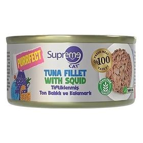 Supreme Tiftiklenmiş Ton Balıklı ve Kalamarlı 70 gr Kedi Maması