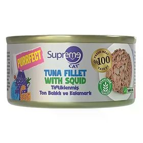 Supreme Tiftiklenmiş Ton Balıklı ve Kalamarlı 70 gr Kedi Maması