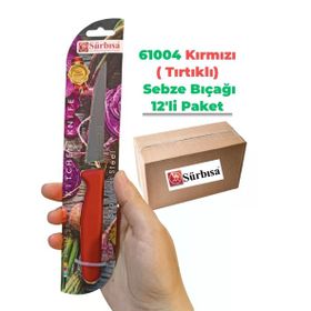 Sürbisa 61004 12 Adet Kırmızı Sebze Bıçağı