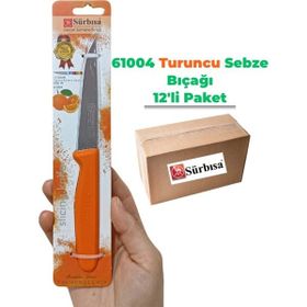 Sürbisa 61004 12 Adet Turuncu Sebze Bıçağı