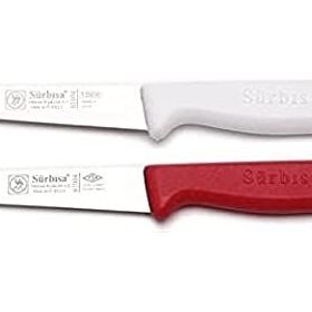 Sürbisa 61004 2'li Kırmızı-Beyaz Bıçak Seti