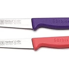 Sürbisa 61004 2'li Kırmızı-Beyaz Bıçak Seti