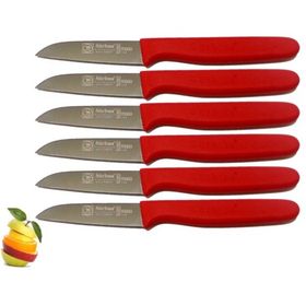 Sürbısa 61007 Kırmızı Saplı 6 Parça Meyve Bıçağı