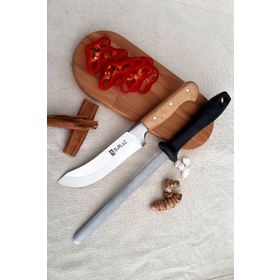 Sürlaz Handmade Mutfak Bıçak Seti 2 Parça Et Bıçağı Yassı Masat