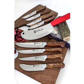 Sürlaz Handmade Reds 9 Parça Bıçak Seti