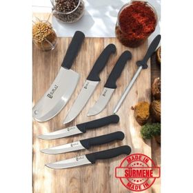 Sürlaz Wind 7 Parça Soğan Satırlı Et Ekmek Sebze Bıçak Seti