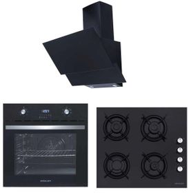 Süsler 3314 - 2314 - 1314 Siyah 3'lü Ankastre Set