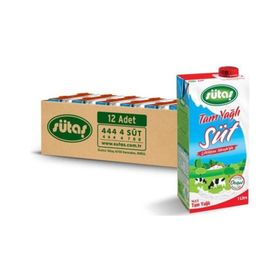 Sütaş 1 lt Tam Yağlı Süt