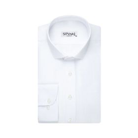 Süvari 1720232 Slim Fit Armür Desenli Beyaz Erkek Gömlek