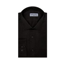 Süvari 71920 Slim Fit Armür Desenli Siyah Erkek Gömlek