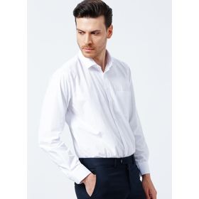 Süvari GM1001400227 Klasik Yaka Düz Beyaz Erkek Gömlek