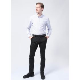 Süvari Gm1007100425 Klasik Yaka Slim Fit Düz Mavi Erkek Gömlek
