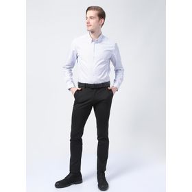 Süvari Gm1007100425 Klasik Yaka Slim Fit Düz Mavi Erkek Gömlek