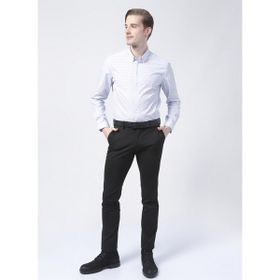 Süvari Gm1007100425 Klasik Yaka Slim Fit Düz Mavi Erkek Gömlek