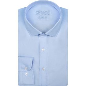 Süvari GM1007100426 Klasik Yaka Slim Fit Düz Mavi Erkek Gömlek