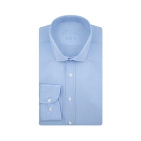 Süvari GM1007100443 Klasik Yaka Düz Mavi Erkek Gömlek
