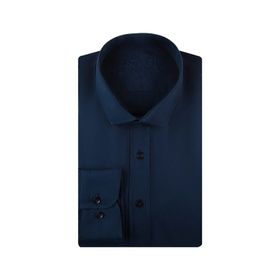 Süvari GM1007100444 Klasik Yaka Slim Fit Düz Mavi Erkek Gömlek